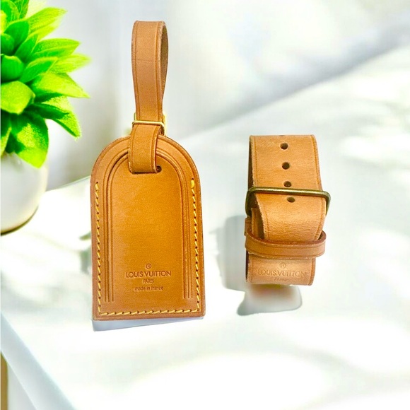 Louis Vuitton Tan Leather Luggage Tag and Poignet - Picture 6 of 6